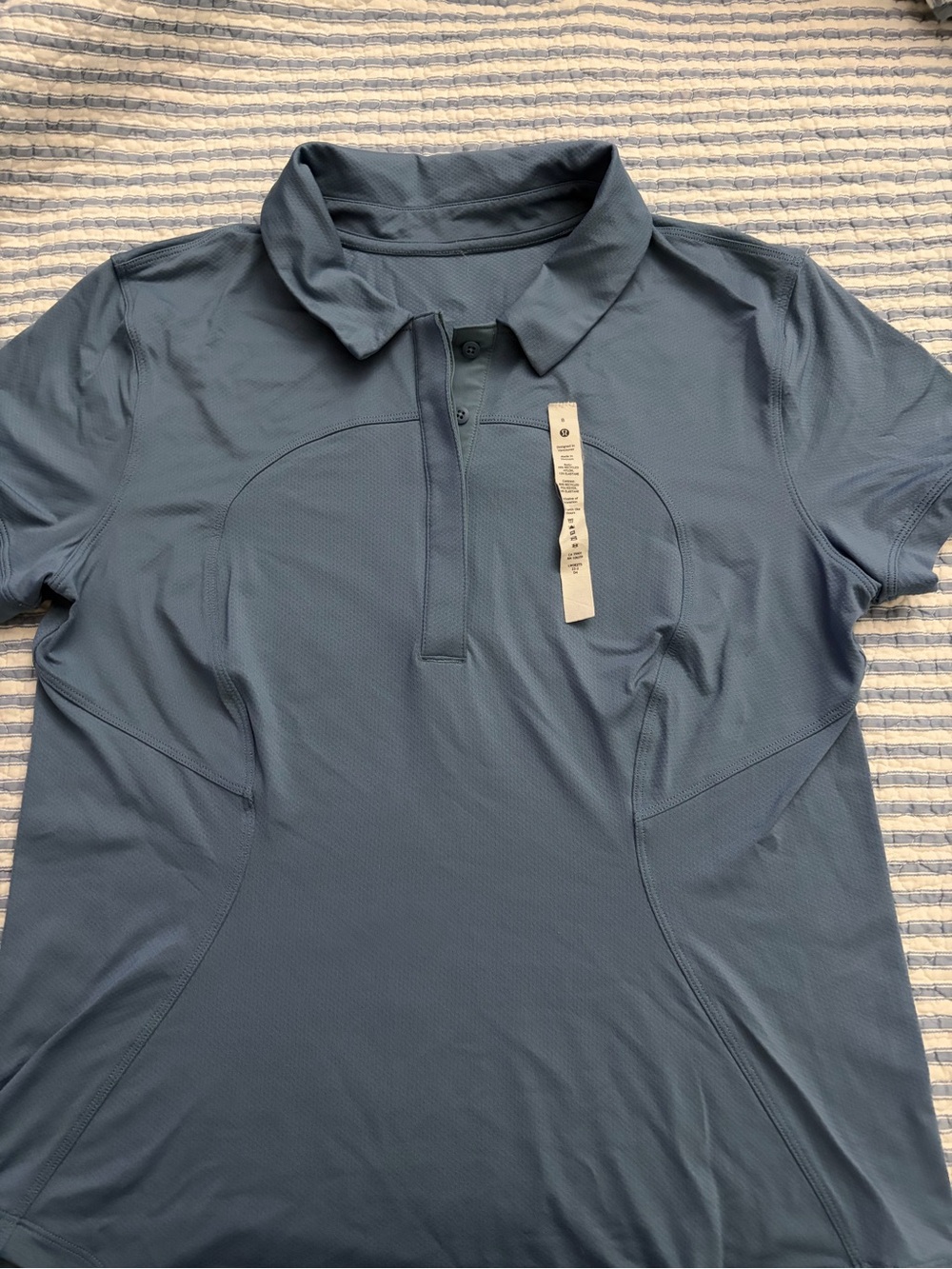 lululemon women’s blue polo size 8
